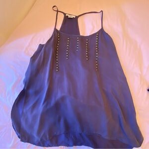 bar III Racer Back Tank with Bead Detail